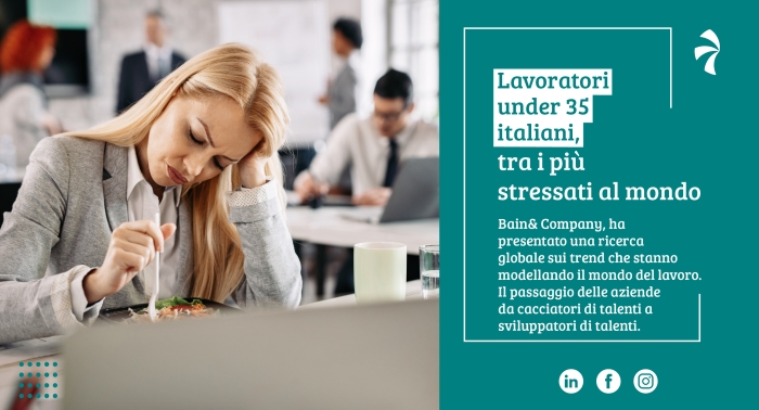 Lavoratori under 35 italiani, tra i più stressati al mondo.