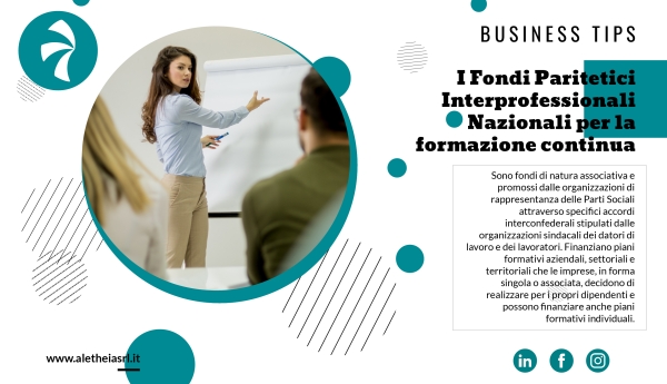 Business tips: Fondi Paritetici Interprofessionali Nazionali per la formazione continua